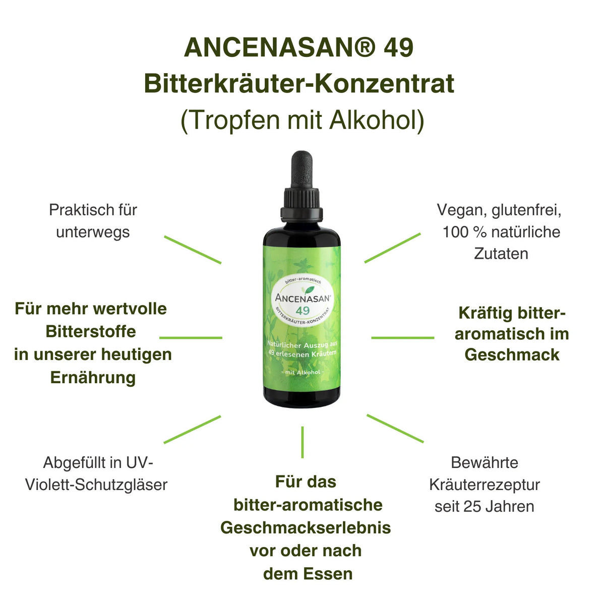 ANCENASAN® 49 Bittertropfen-Konzentrat mit Alkohol (100ml)