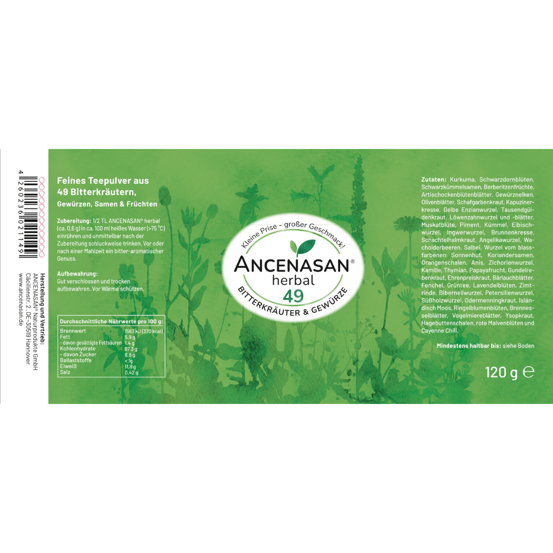 ANCENASAN® herbal 49 Bitterkräuter und Gewürze (120g)