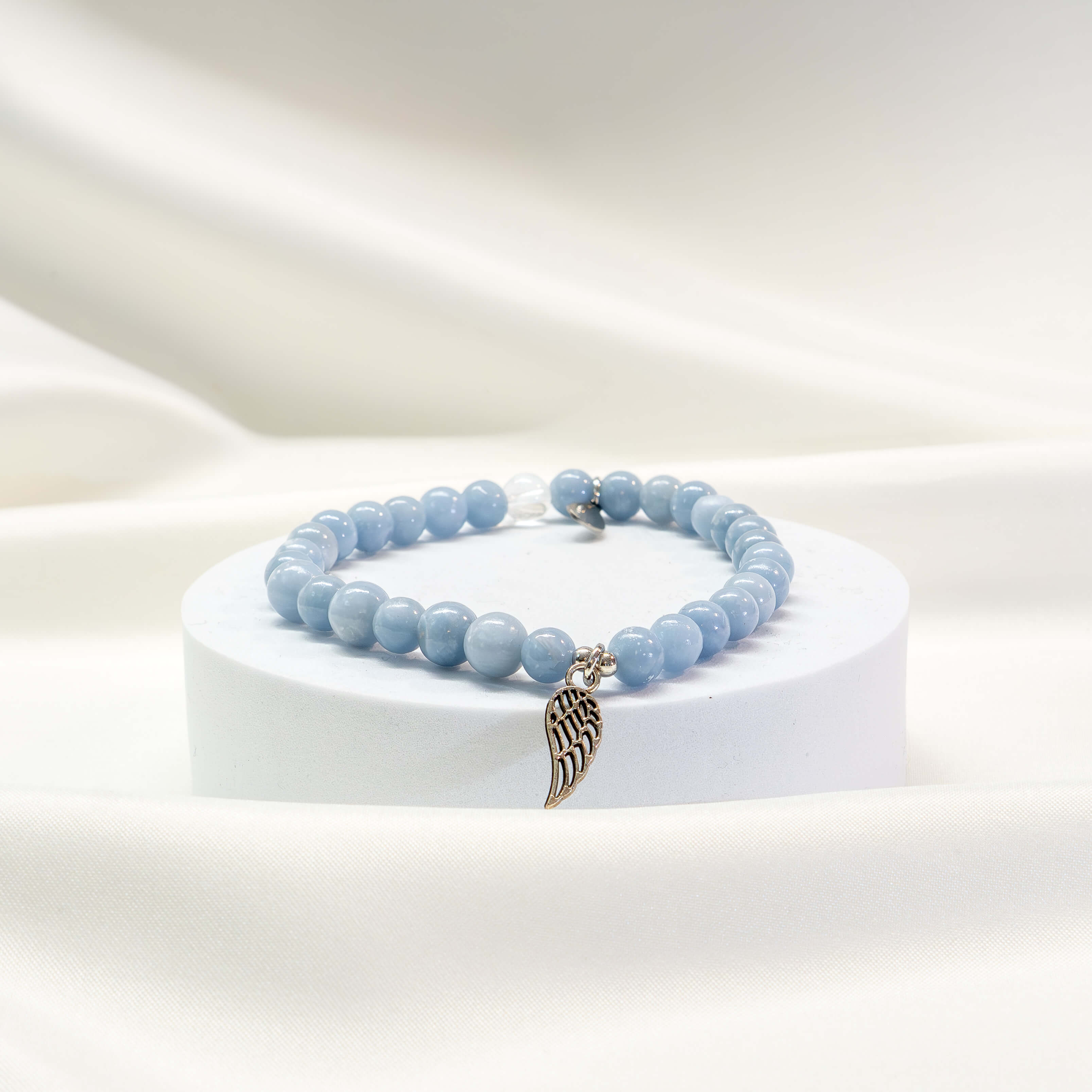 Armband Angelit mit Engelsflügeln