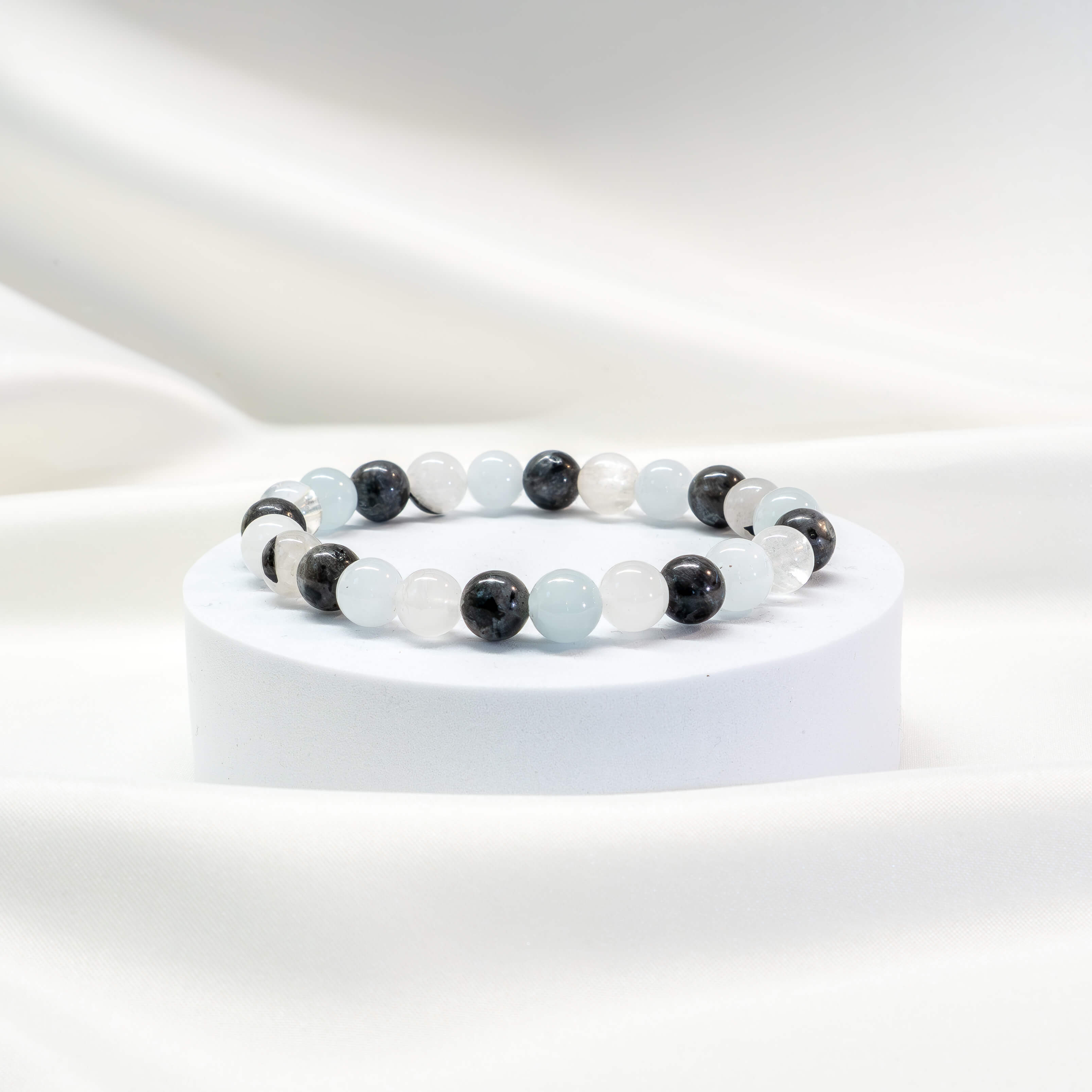 Armband Aquamarin/Labradorit/Turmalinquarz