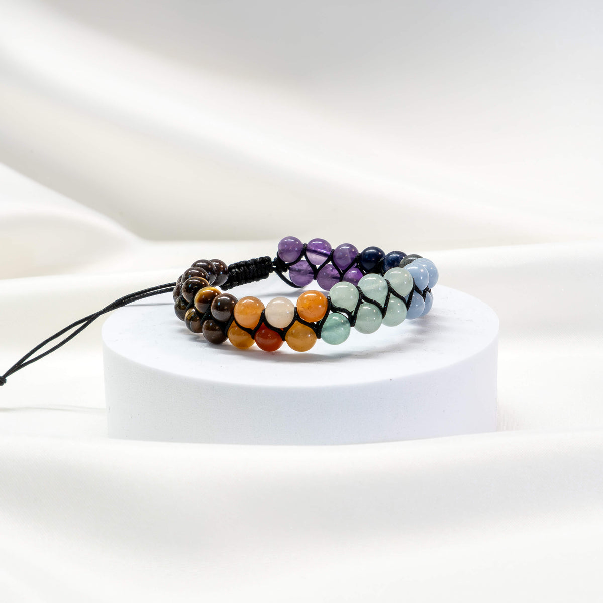 Armband Chakra zweireihig verstellbar
