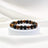 Armband Rudraksha/Tigerauge/Lavastein