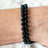 Armband mit schwarzem Achat doppelreihig