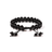 Armband mit schwarzem Achat doppelreihig