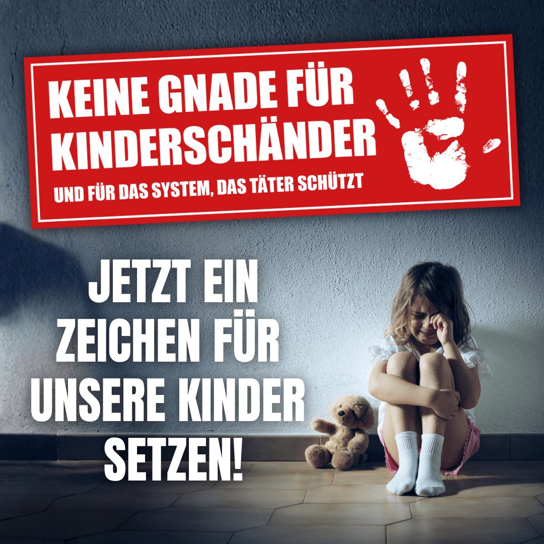 Aufkleber „Keine Gnade für Kinderschänder“