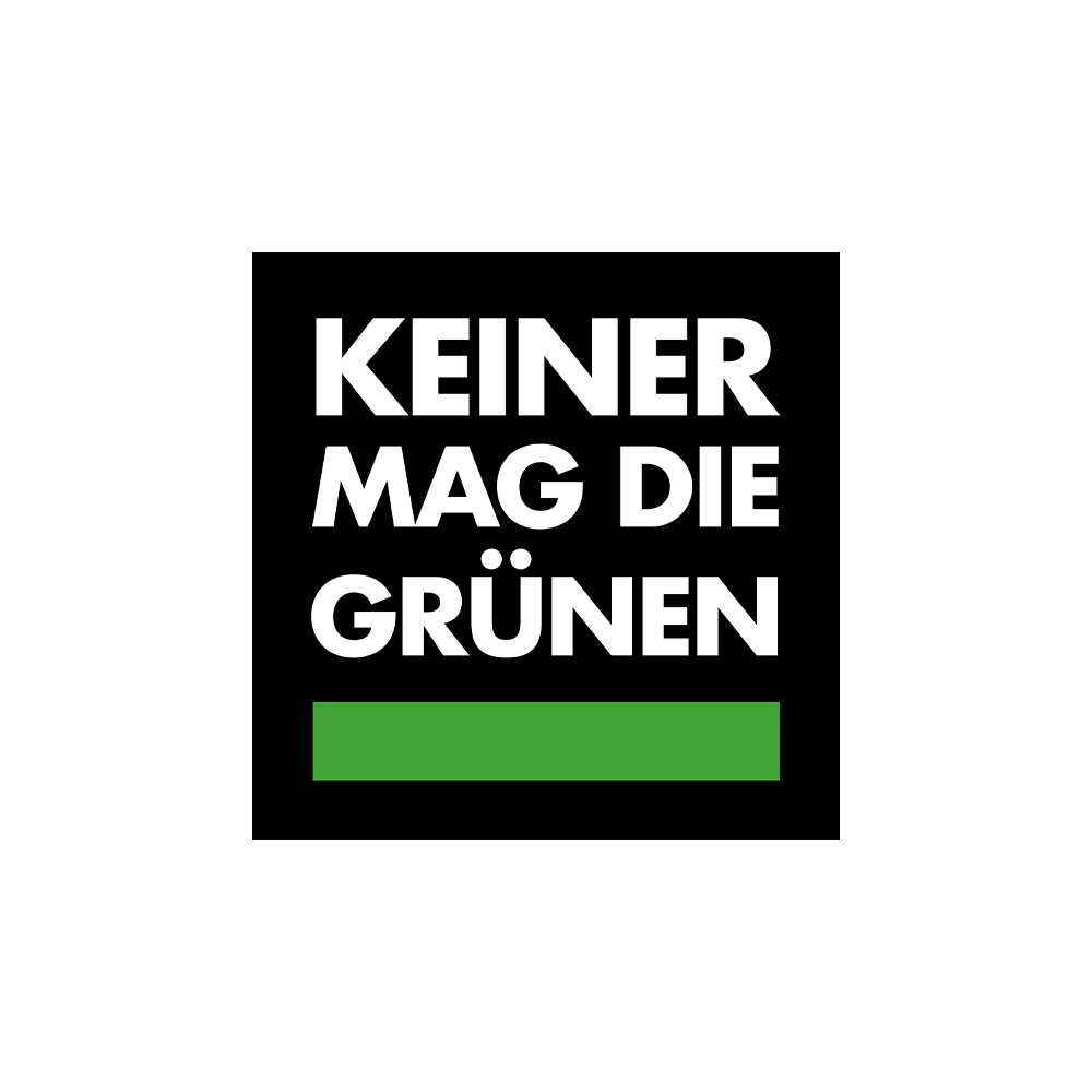 Aufkleber „Keiner mag die Grünen“