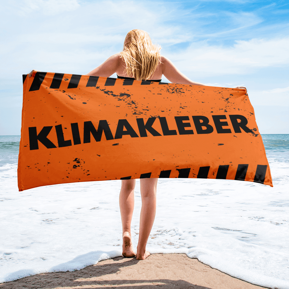 Badetuch „Klimakleber“