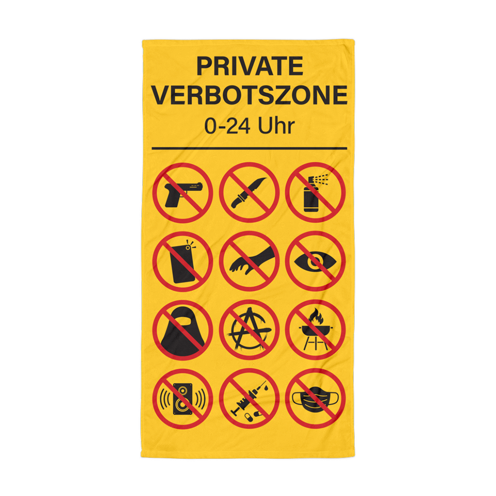 Badetuch „Verbotszone“