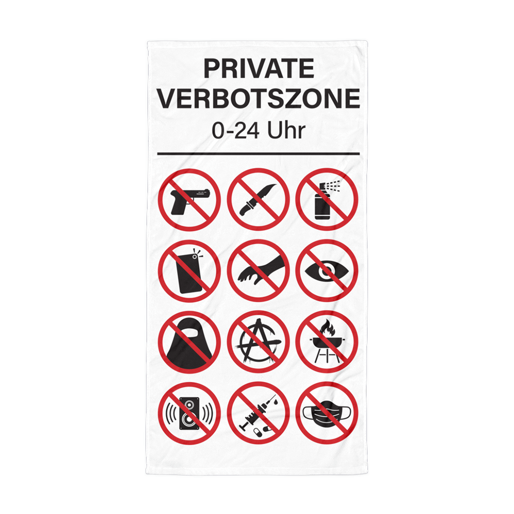 Badetuch „Verbotszone“
