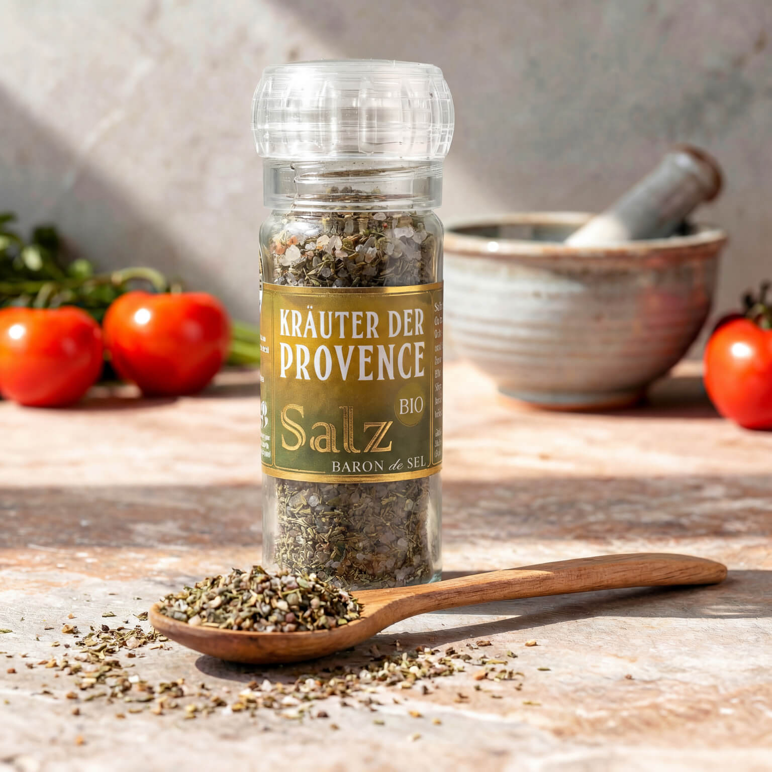 Bio Kräuter der Provence Meersalz Keramikmühle (80g)