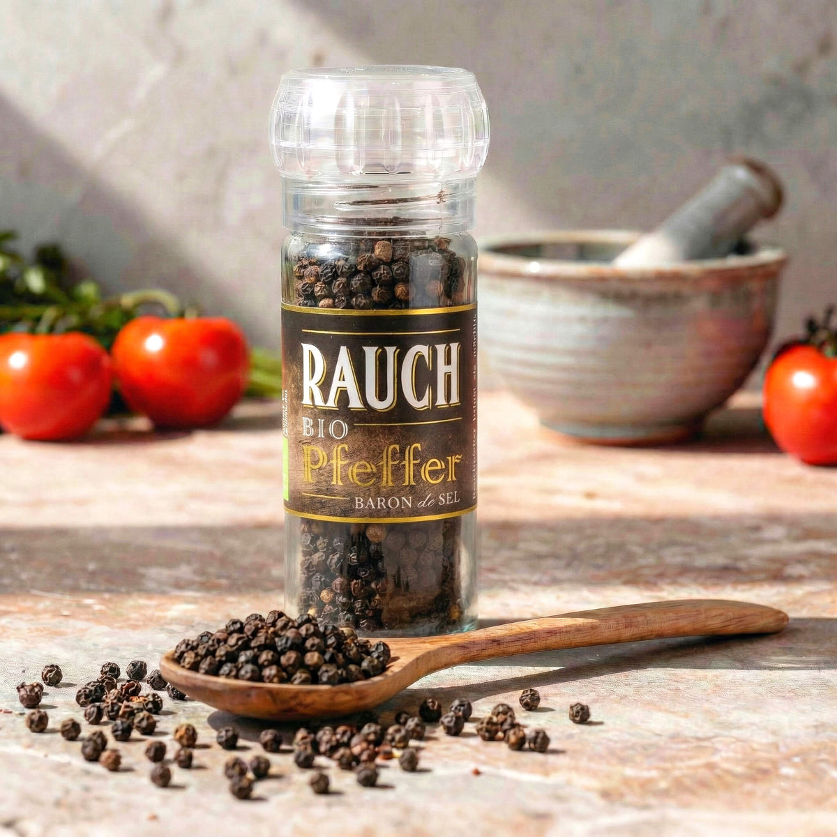 Bio Rauch Pfeffer Keramikmühle (45g)