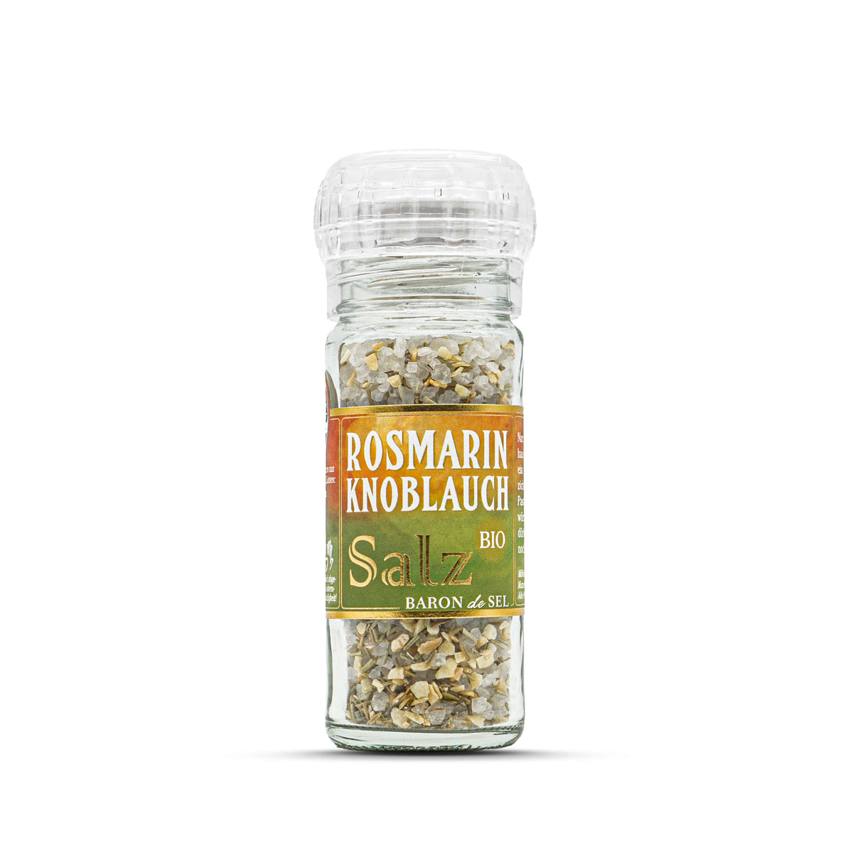 Bio Rosmarin Knoblauch Salz Keramikmühle (70g)