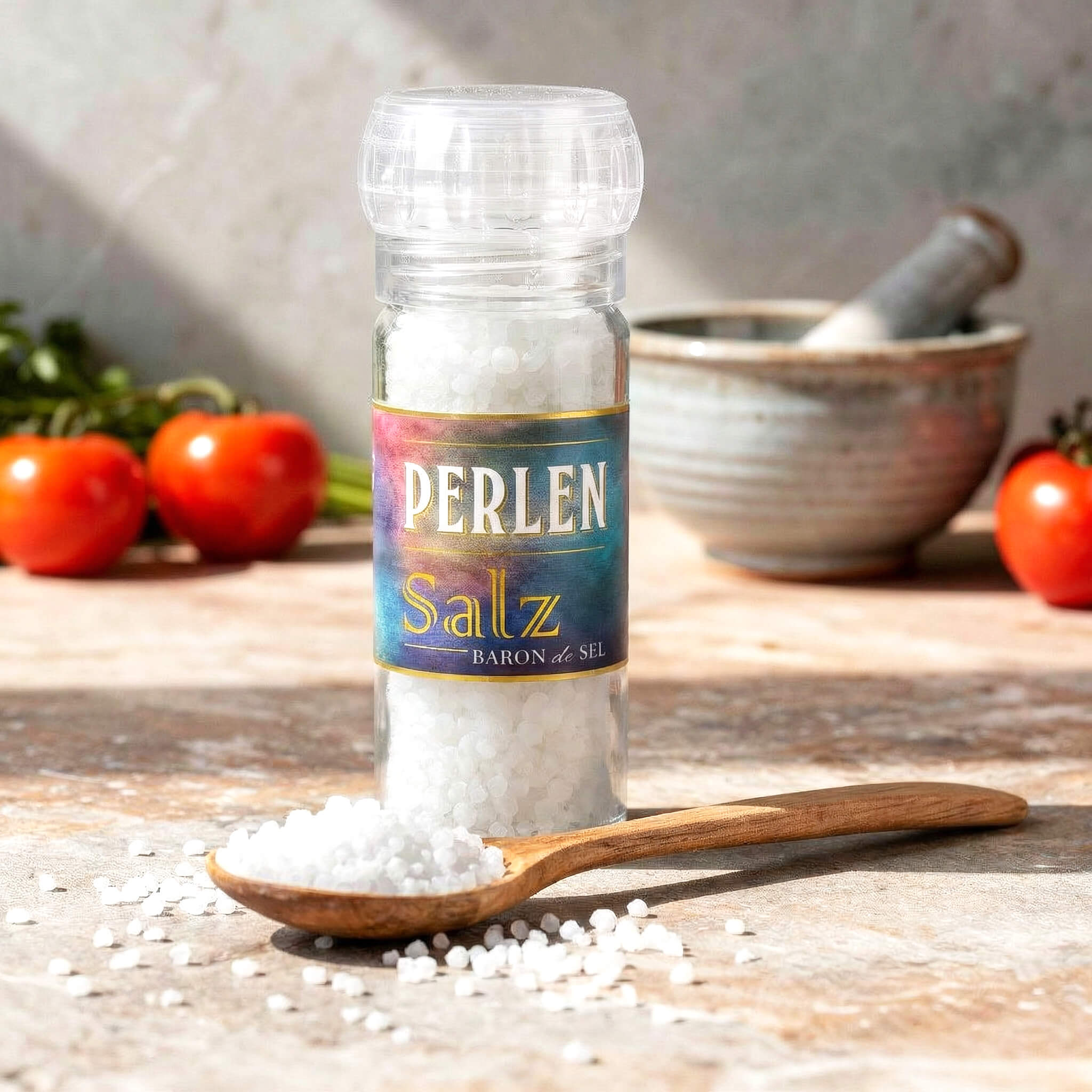 Bio Perlen Salz Keramikmühle (110g)