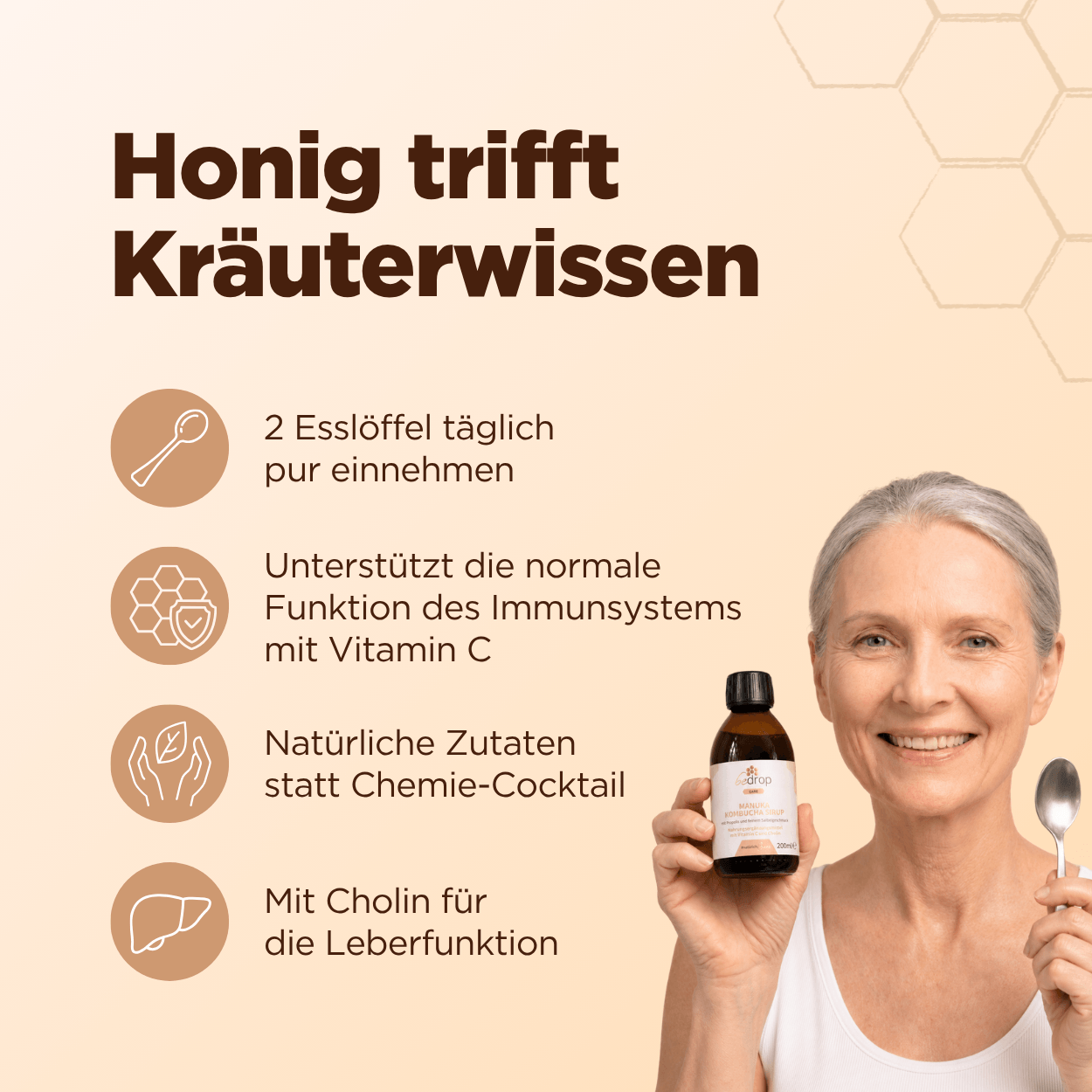 Manuka Kombucha Sirup mit Propolis und feinem Salbeigeschmack