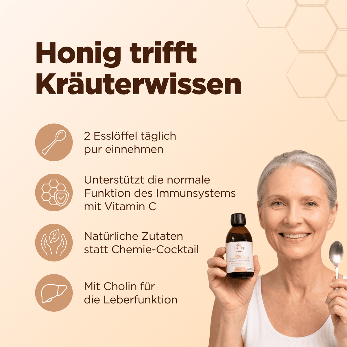 Manuka Kombucha Sirup mit Propolis und feinem Salbeigeschmack