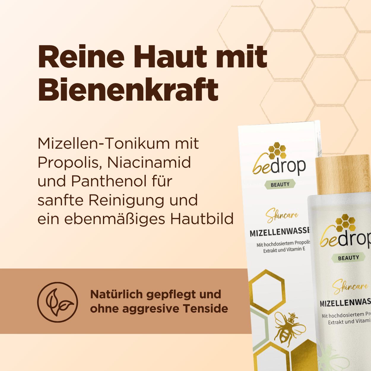 Mizellenwasser/Tonikum mit hochdosiertem Propolis Extrakt und Vitamin E