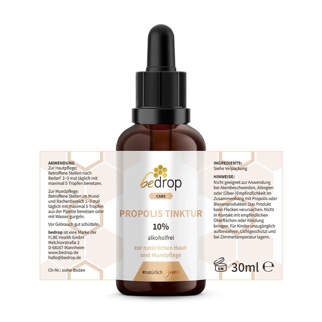 Propolis Tinktur mit Pipette 10% – alkoholfrei und wasserlöslich