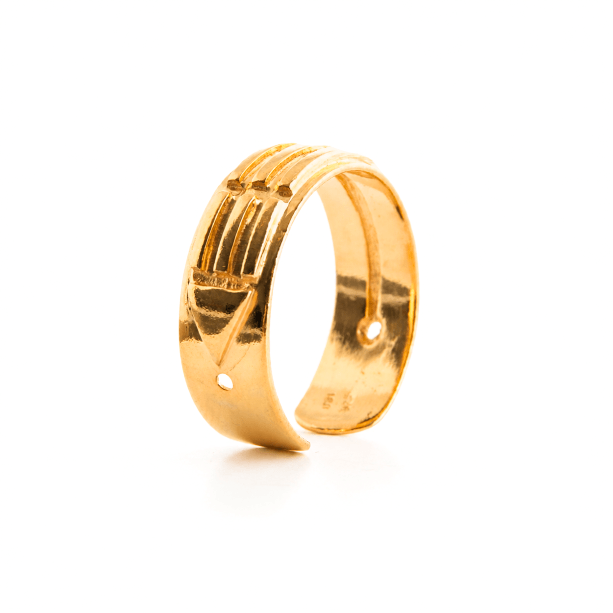 Atlantisring für Herren vergoldet