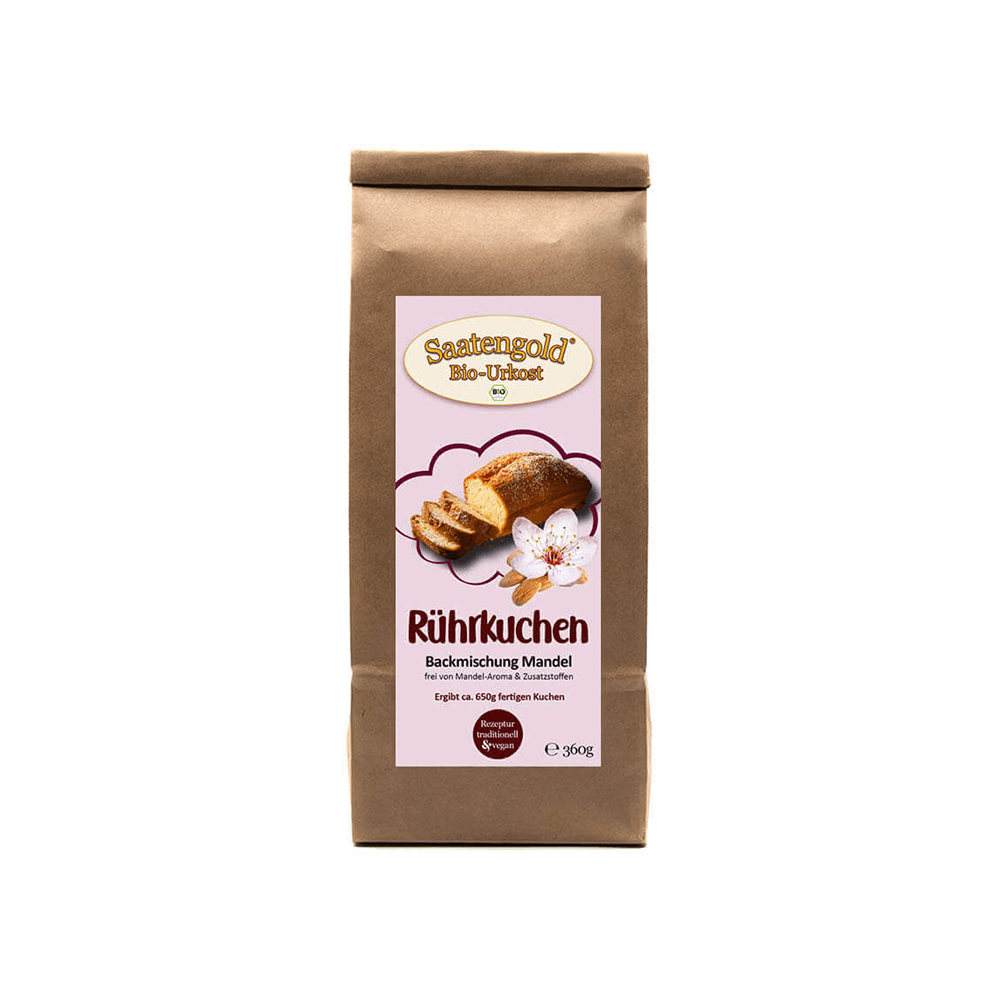 Bio Mandelkuchen Backmischung Ur-Dinkel hell