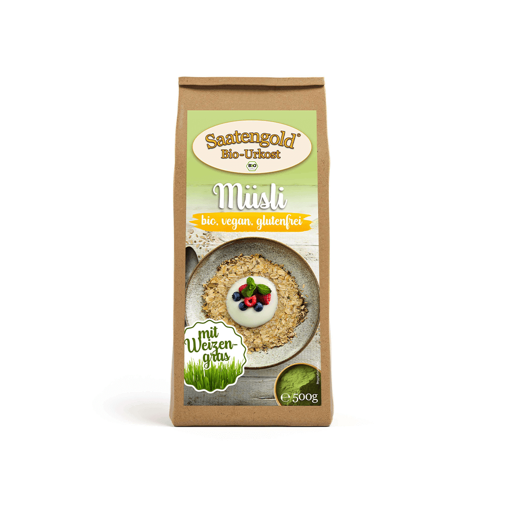 Bio Müsli mit Weizengras