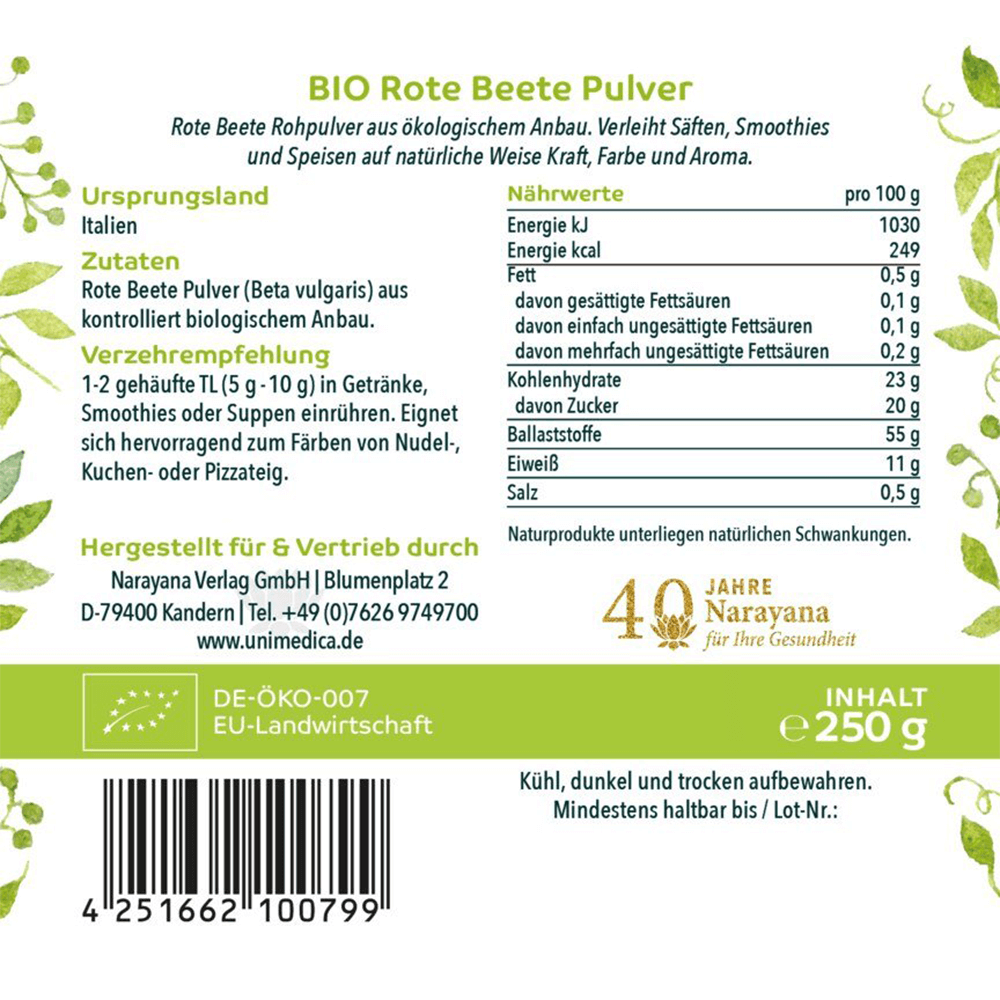 Bio Rote Beete Pulver
