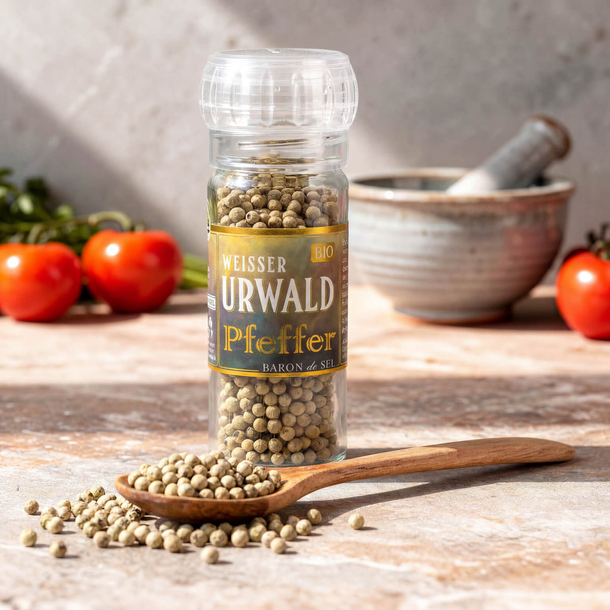 Bio Urwald Pfeffer Weiss Keramikmühle