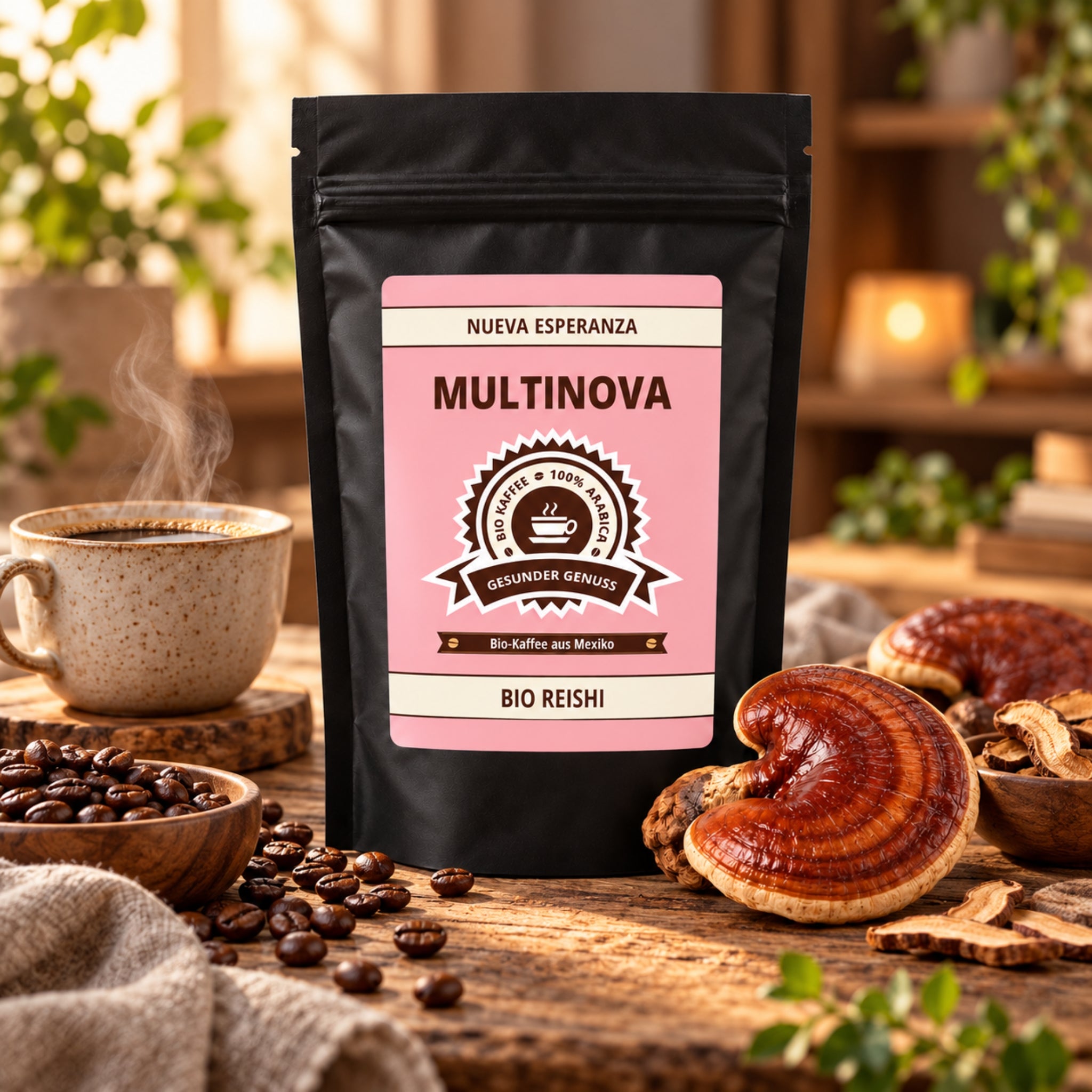 Bio Vitalpilz Kaffee „Nueva Esperanza“ mit Bio Reishi