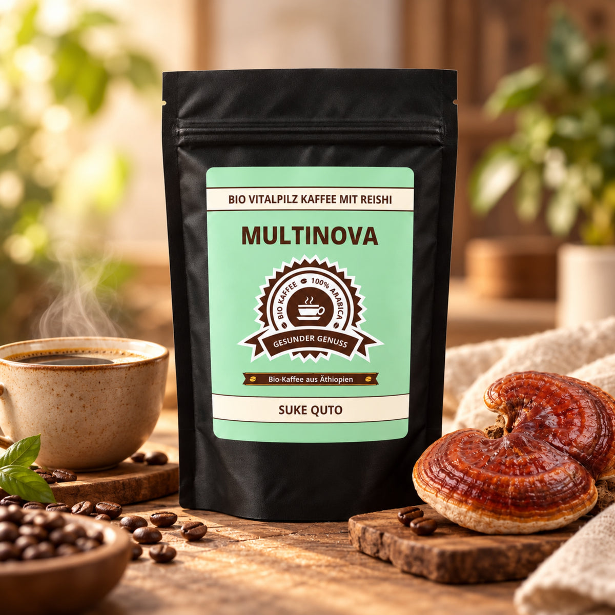 Bio Vitalpilz Kaffee „Suke Quto“ mit Bio Reishi