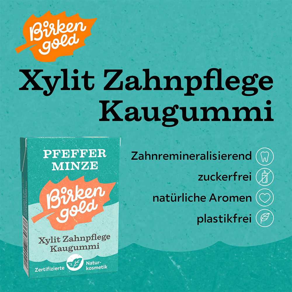 Xylit Zahnpflege Kaugummi Pfefferminze
