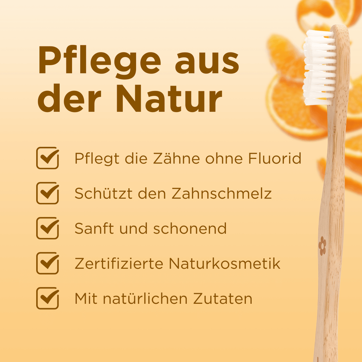 Fluoridfreies Zahnpulver Orange