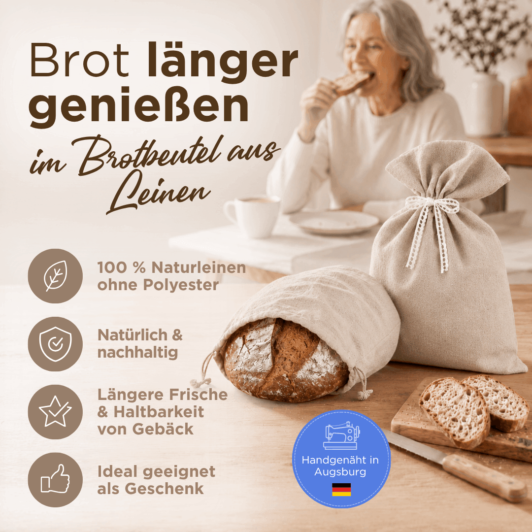 Brotbeutel aus 100% Leinen