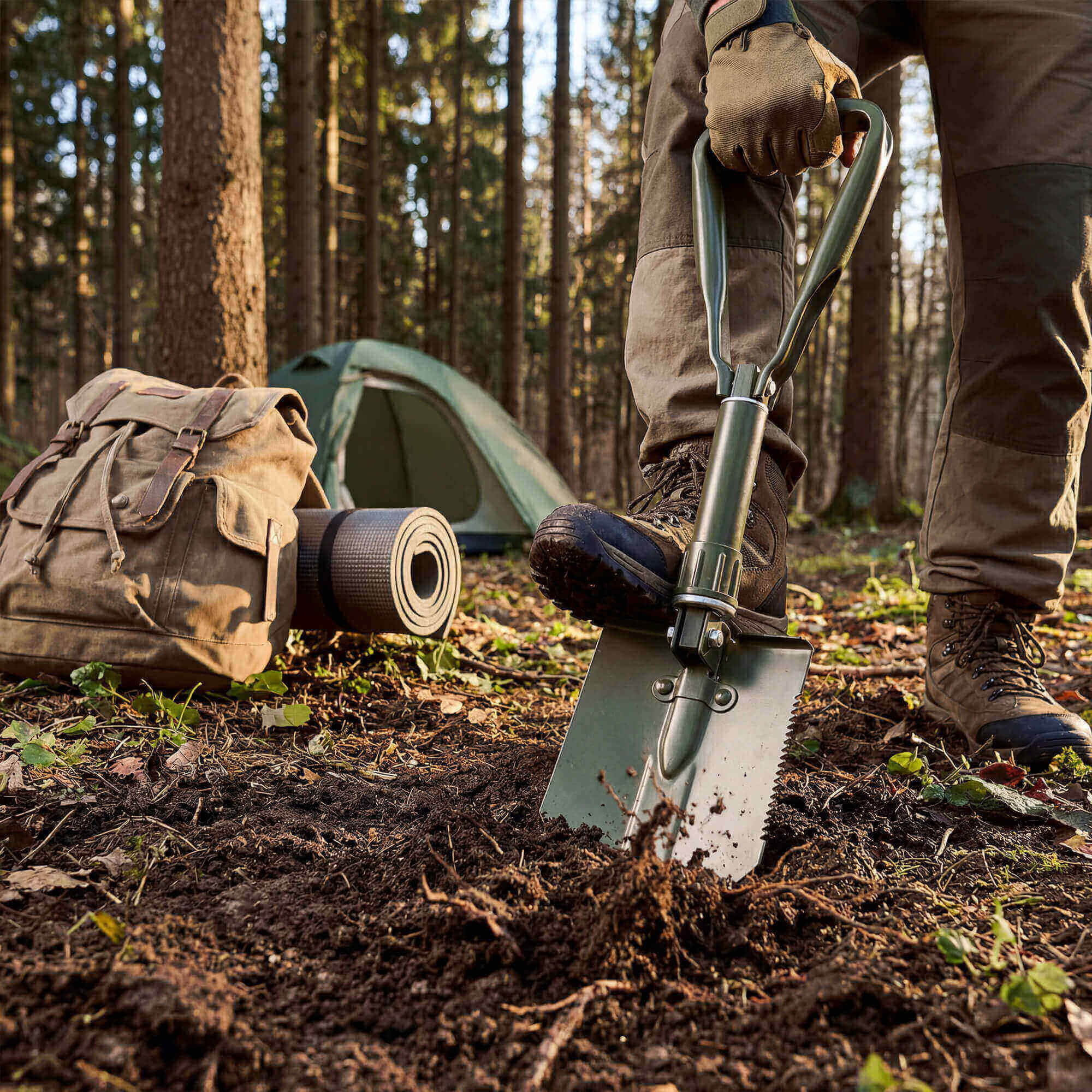 Bundeswehr Klappspaten 3-teilig