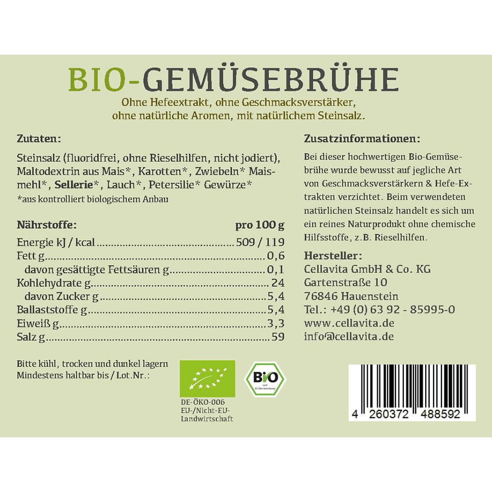 Bio Gemüsebrühe
