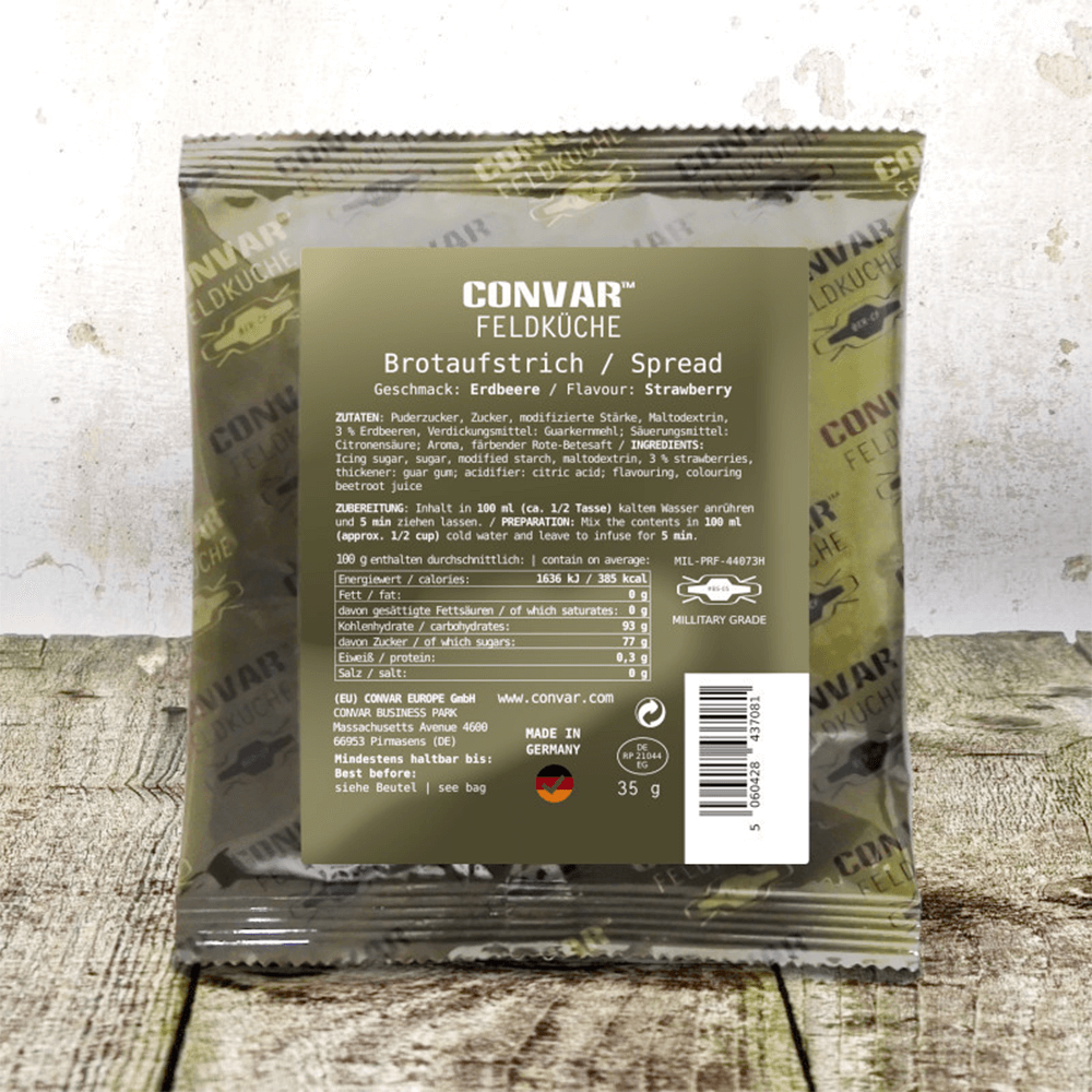 CONVAR Feldküche Brotaufstrich Erdbeere (35g)