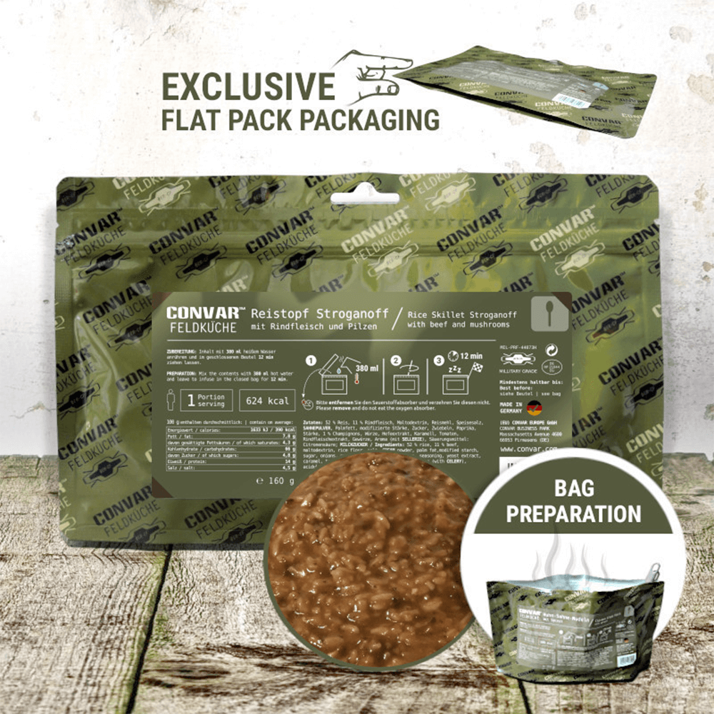 CONVAR Feldküche Reistopf Stroganoff (160g)
