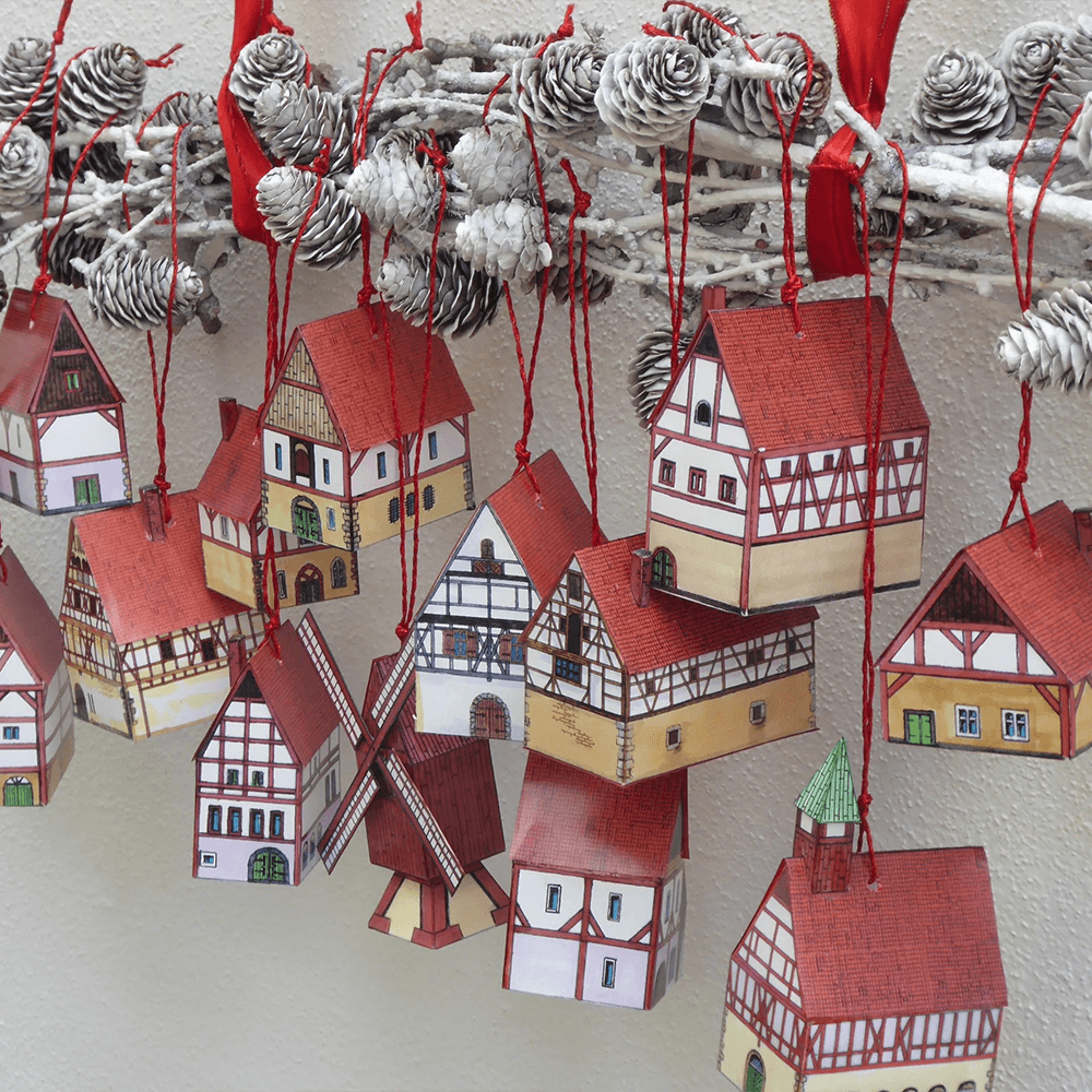 Das friedliche Dorf – Papiermodell