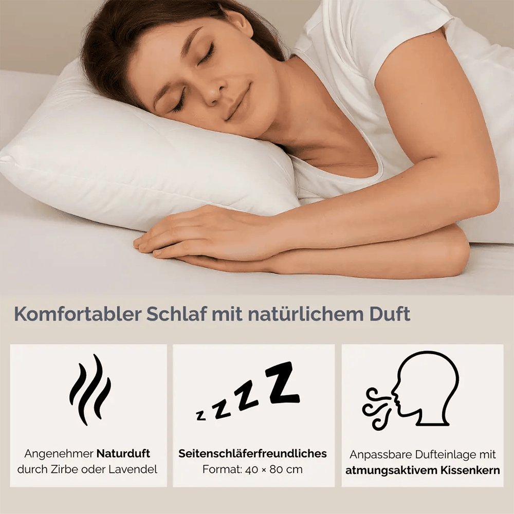 Duftschlafkissen DELUXE mit Zirbe und Lavendel