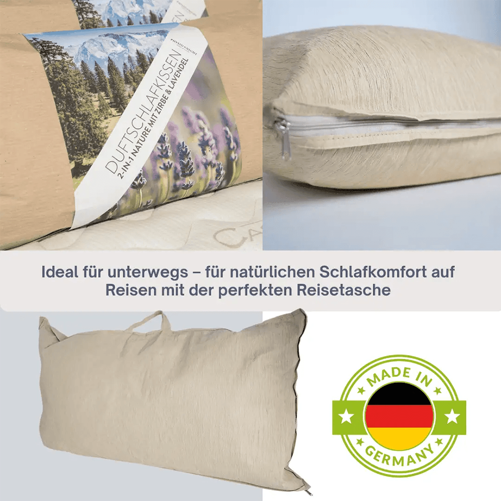 Duftschlafkissen DELUXE mit Zirbe und Lavendel