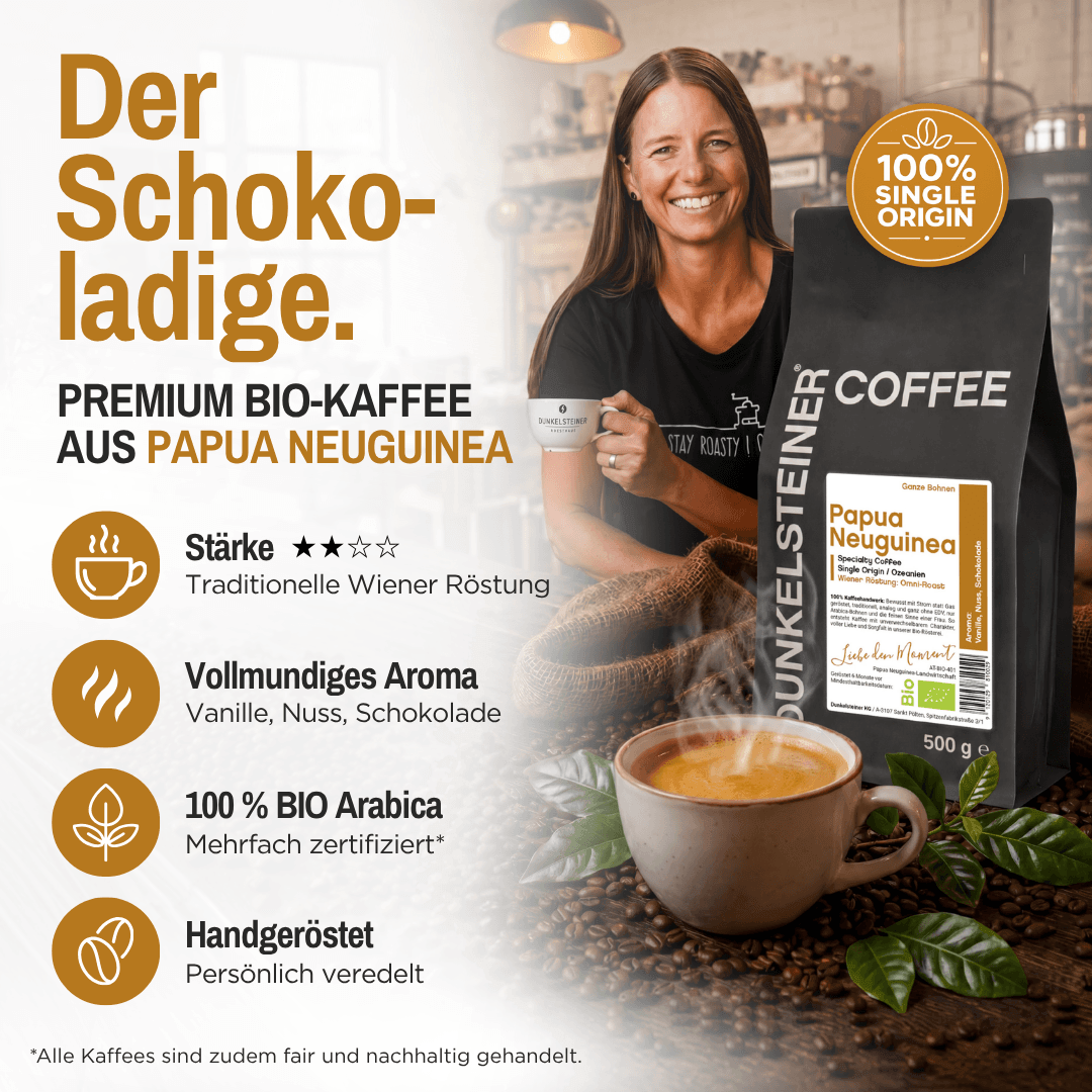 Bio Arabica Röstkaffee „Der Schokoladige“ aus Papua Neuguinea