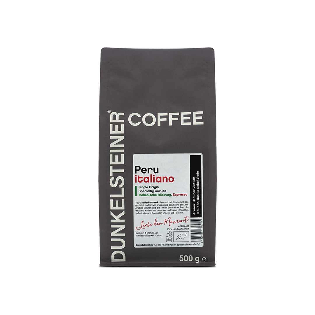 Bio Arabica Röstkaffee „Die Sinnliche“ Italiano aus Peru