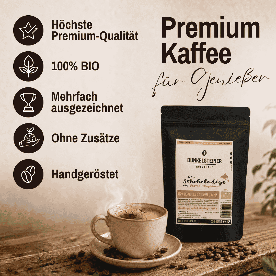 Probierpackung Bio Arabica Röstkaffee „Der Schokoladige“ aus Papua Neuguinea