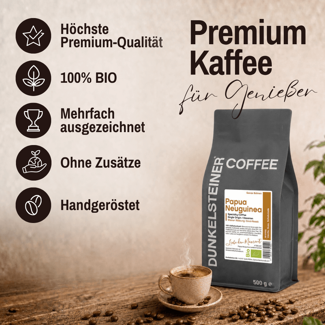 Bio Arabica Röstkaffee „Der Schokoladige“ aus Papua Neuguinea