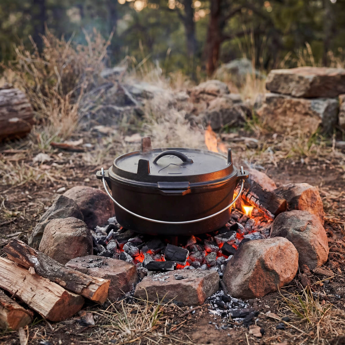 Dutch Oven, Feuertopf aus Gusseisen