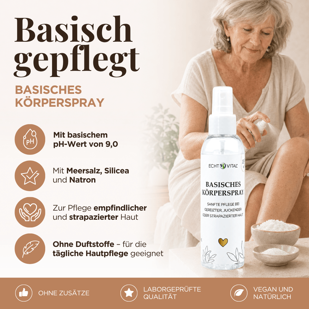 Basisches Körperspray mit Meersalz, Silicea und Natron