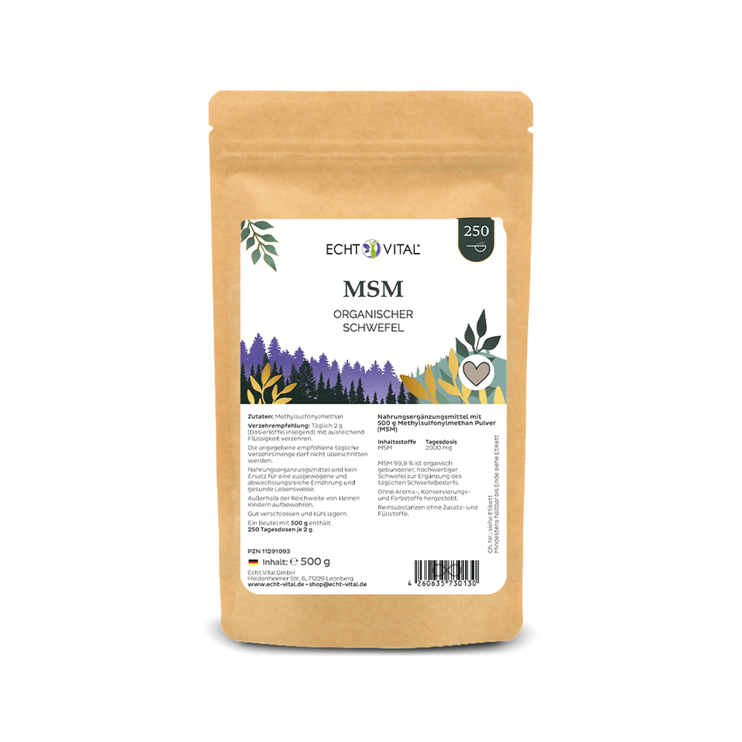 Premium MSM Pulver, 99,9 % Reinheit, organischer Schwefel