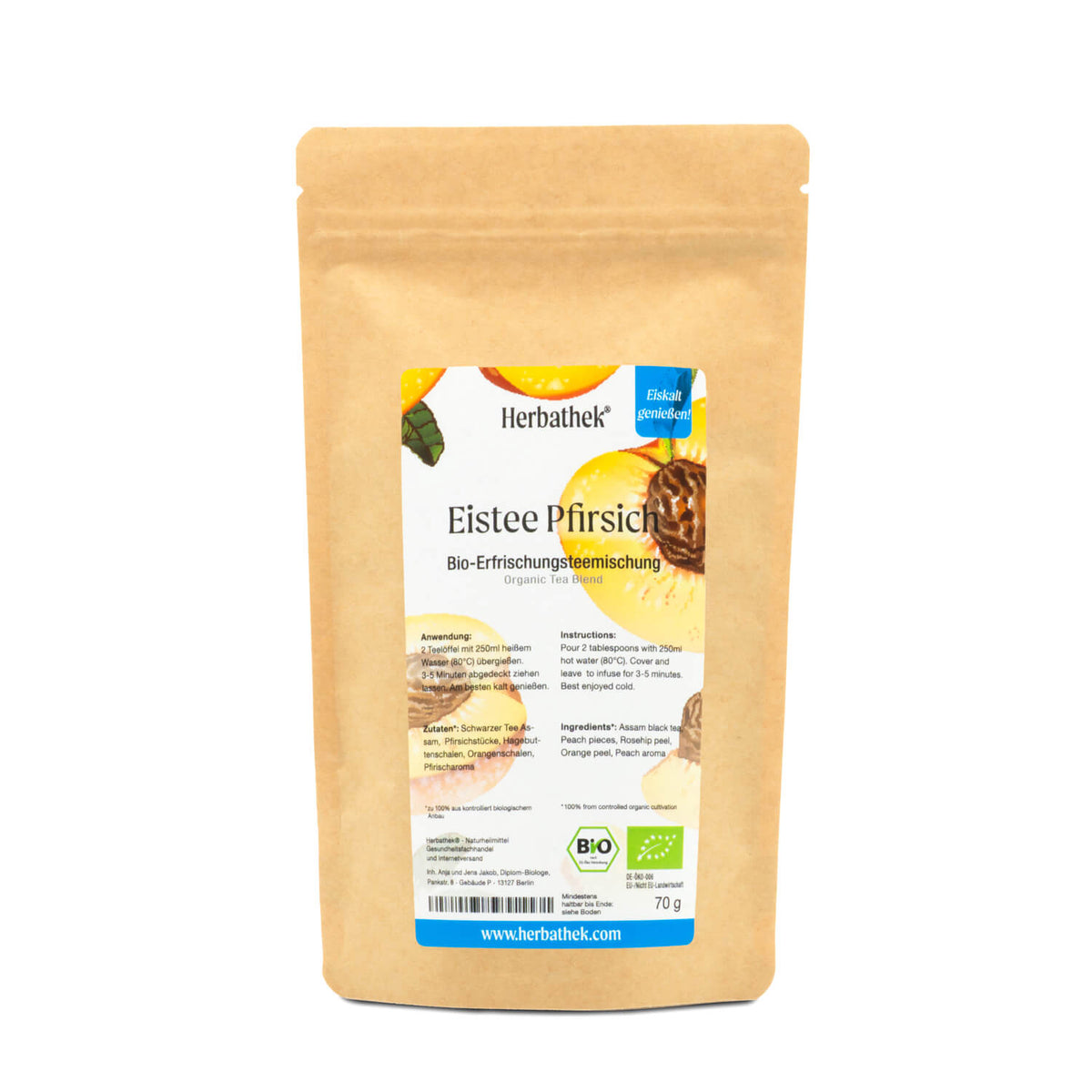 Eistee Pfirsich – Bio Teemischung