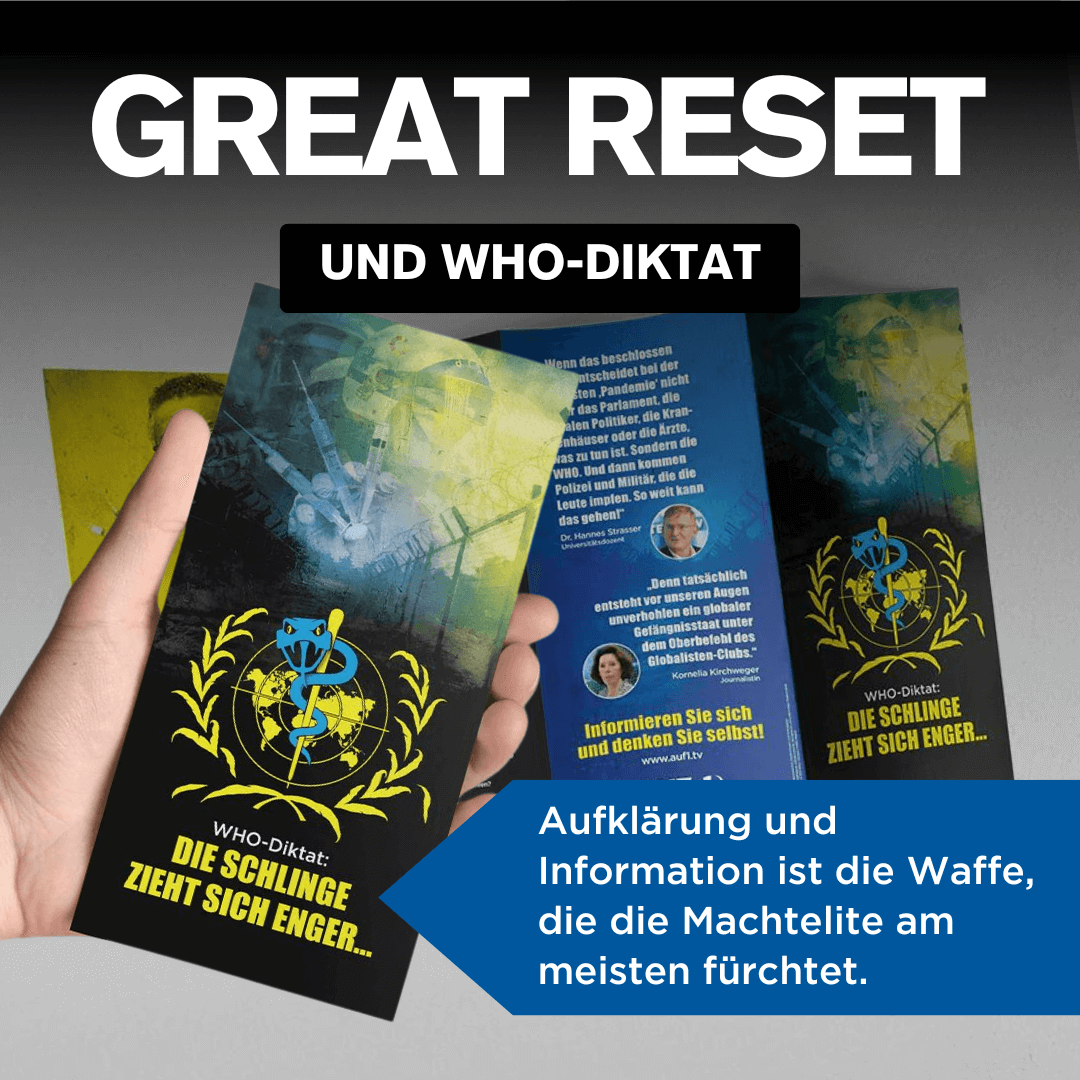 Faltblatt „WHO-Diktat: Die Schlinge zieht sich enger…“