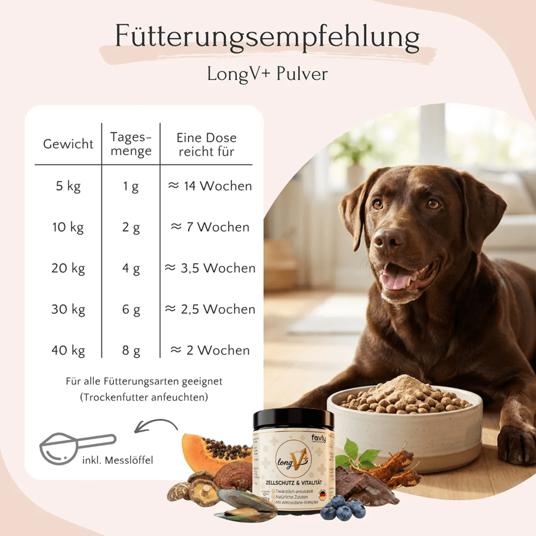 LongV+ Vitalstoffkomplex für Hunde