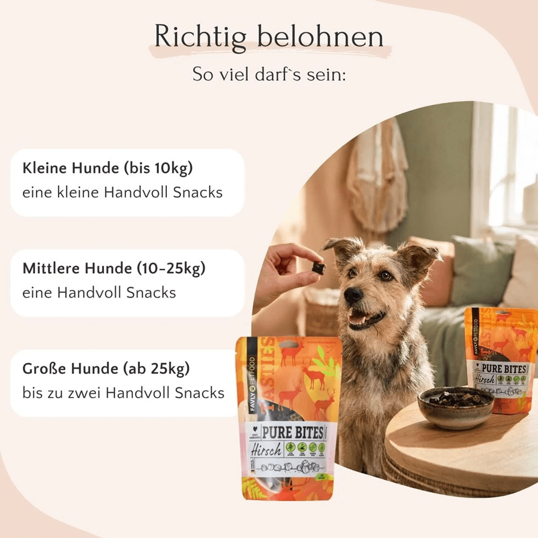 PURE Bites Hirsch für Hunde