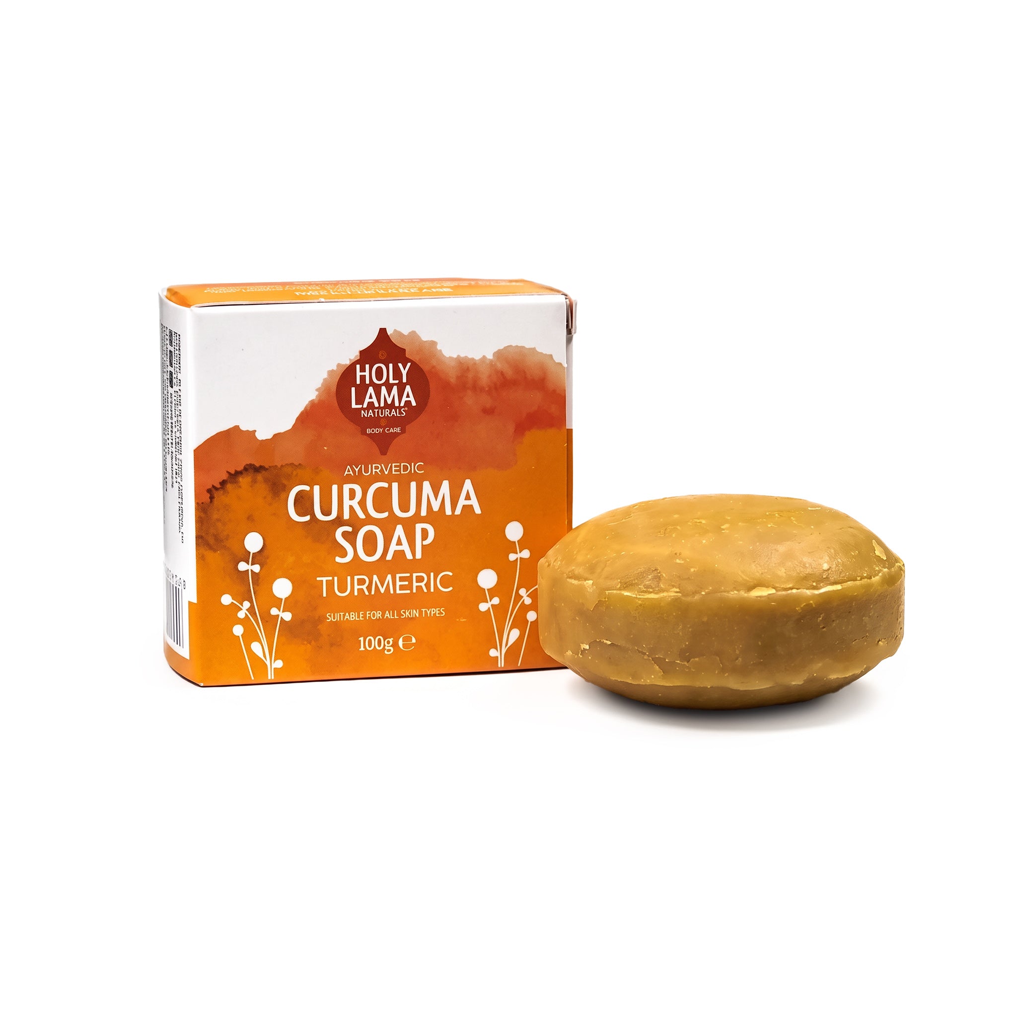 Holy Lama Kurkuma Seife 100 g in der Kartonbox